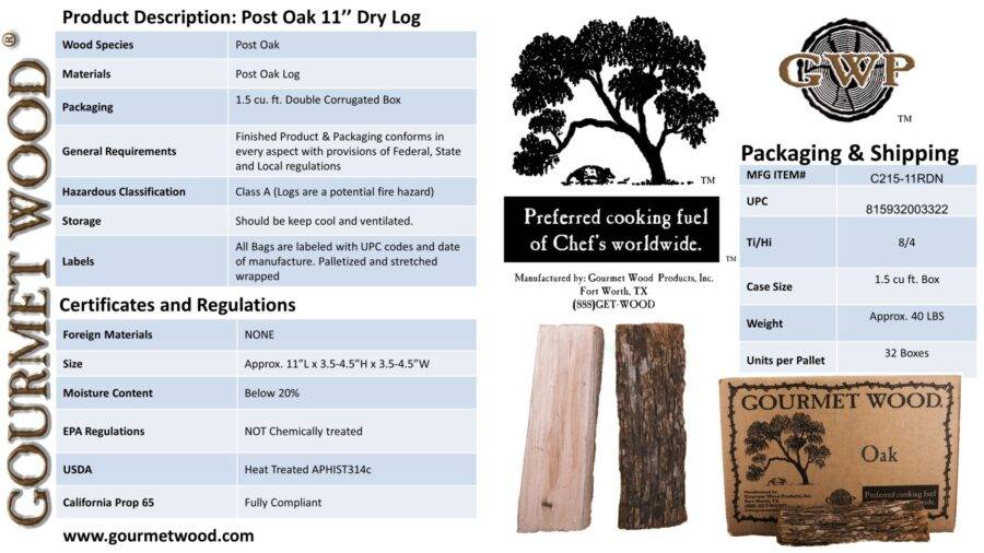 post oak logs for smoking